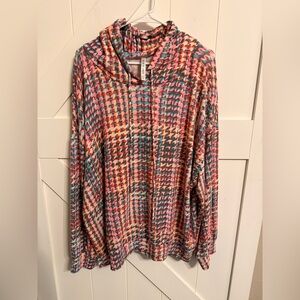 Scarlett Multicolor Houndstooth Hoodie